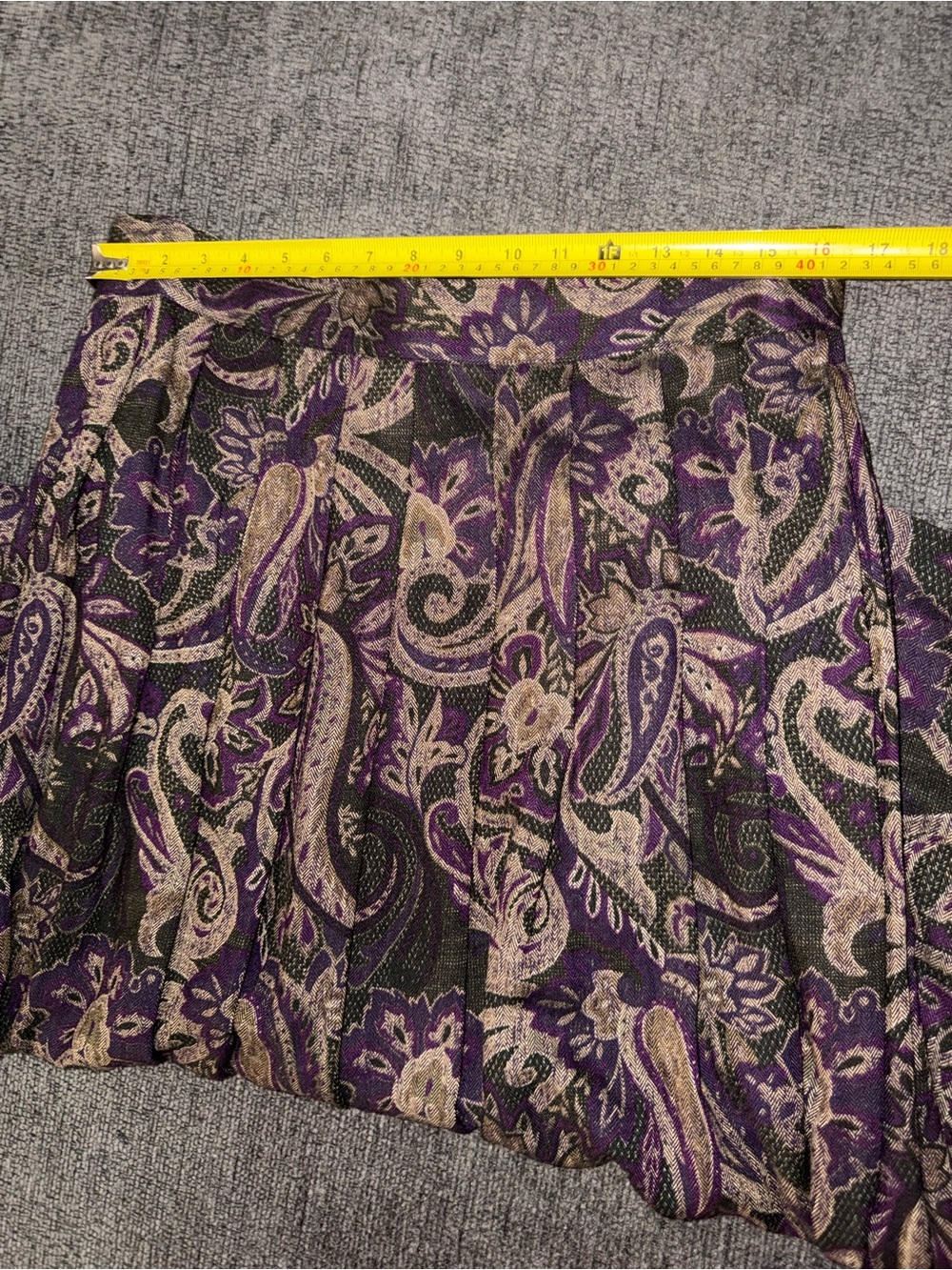 Vintage Dressbarn Purple Paisley Maxi Skirt 1X Whimsigoth Dark Romantic - Picture 5 of 10